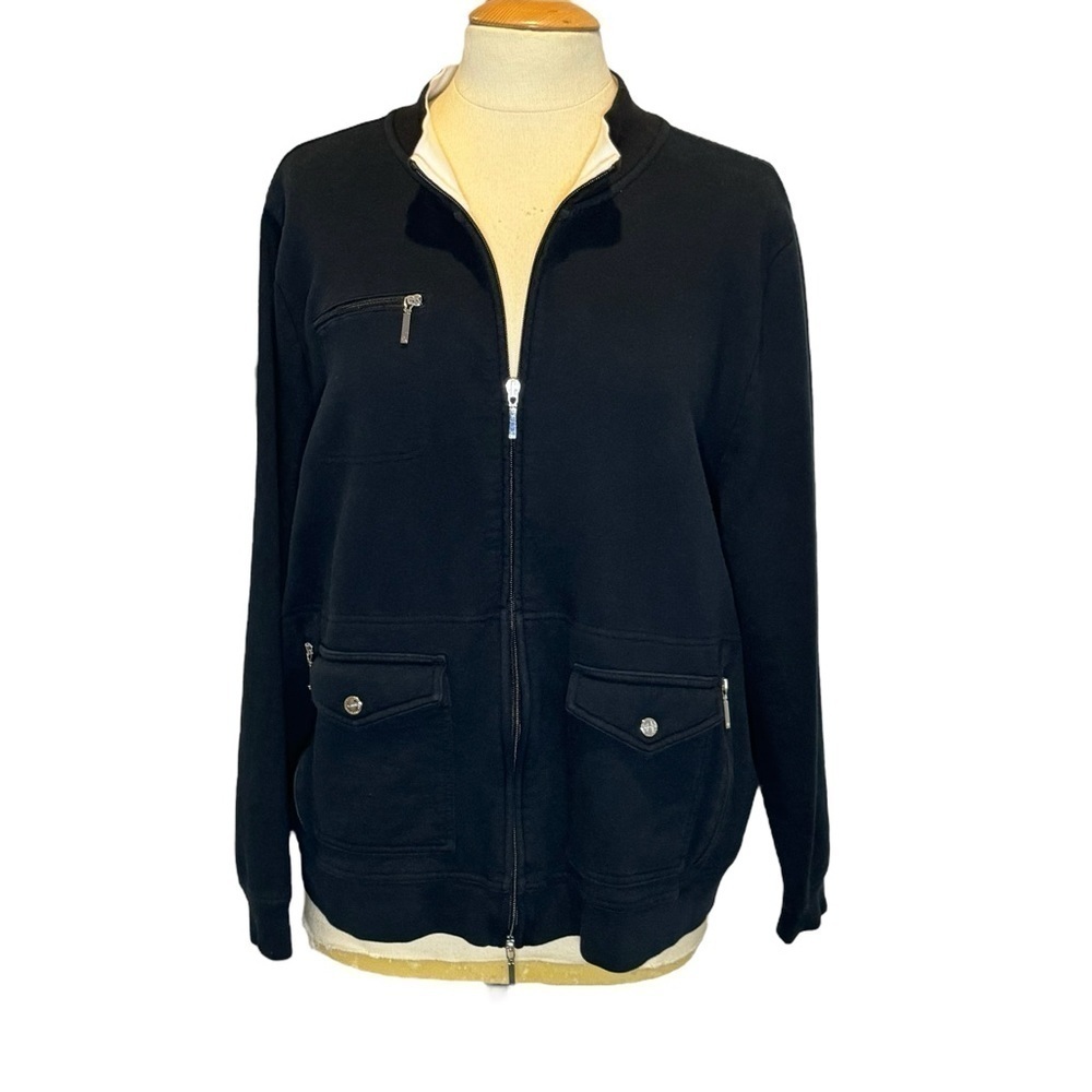 Lauren Ralph Lauren zip front Jacket Navy blue plus 3X